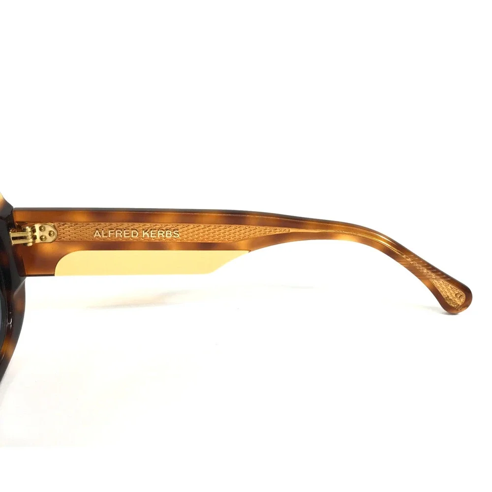 Alfred Kerbs Sunglasses MARTINA HV Havana Square Frames w/ Gradient Blue Lenses